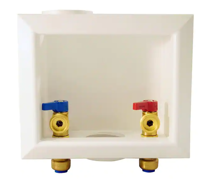 Photo 1 of 1/2 in. Brass Push-to-Connect x 3/4 in. Male Hose Thread Washing Machine Outlet Box