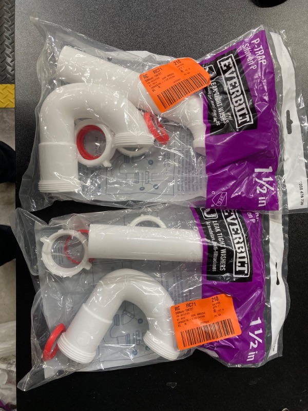 Photo 1 of 1-  1/2 in. Plastic P-Trap 2 pack 