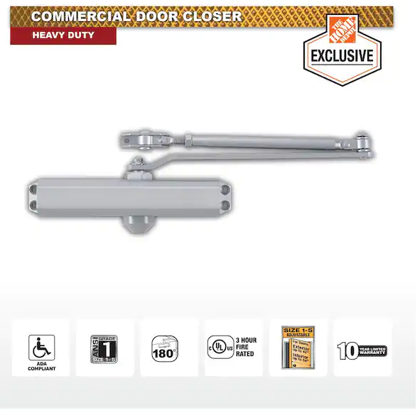 Photo 1 of ***MISSING ASSEMBLY HARDWARE*** Universal Hardware Heavy-Duty Aluminum Commercial Door Closer