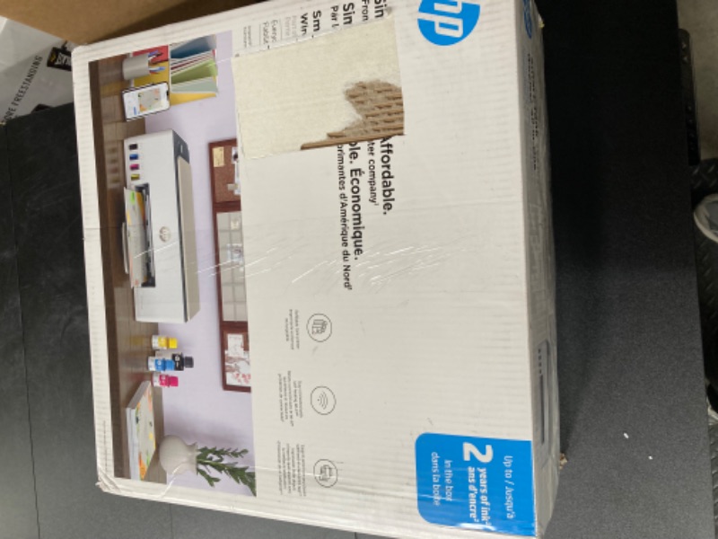 Photo 24 of (((( SEE PHOTOS))))   HP Smart Tank 5000 Wireless All-in-One Ink Tank Printer with up to 2 years of ink included, mobile print, scan, copy, white, 17.11 x 14.23 x 6.19