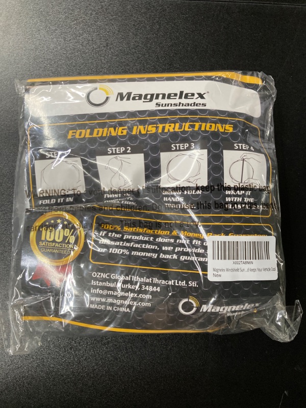 Photo 1 of Magnelex Windshield Sun Shade for Jeep Wrangler, Rubicon, Gladiator with Bonus Steering Wheel Sun Shade. 240T Reflective Fabric Blocks Sun. Foldable Sun Shield Keeps Your Vehicle Cool X-SMALL - (59" x 21")