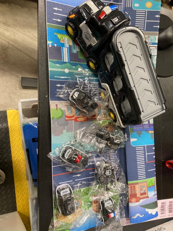 Photo 1 of Doloowee Police Truck Toys Toddlers 3 4 5 6 Years Old, 7 in 1 Truck Friction Power Toy Car Christmas Birthday Gifts for Boys & Girls 3-5 Years Old 7 in 1 Police Truck