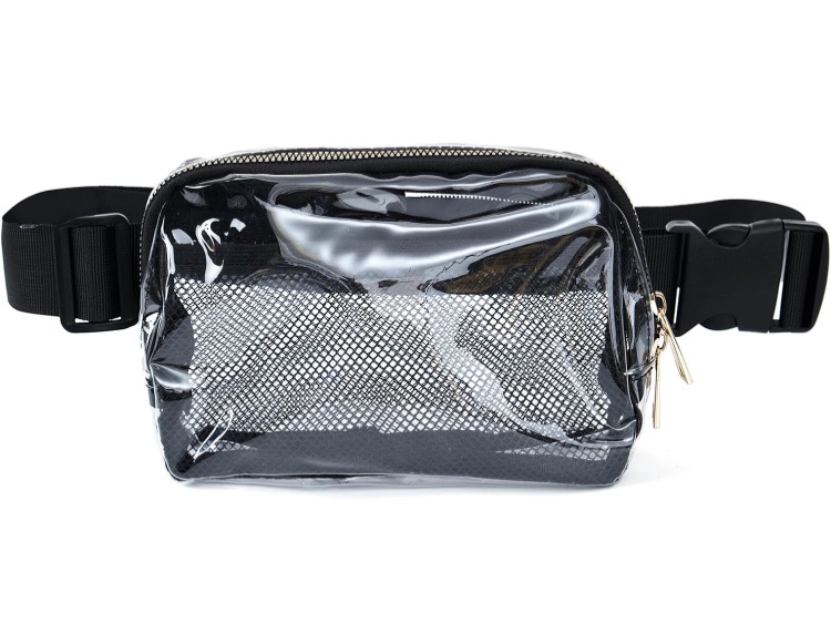 Photo 1 of Nixlepus Clear Bags Stadium Approved Belt Bag Fanny Waist Pack for Women Men with Adjustable Strap, Black