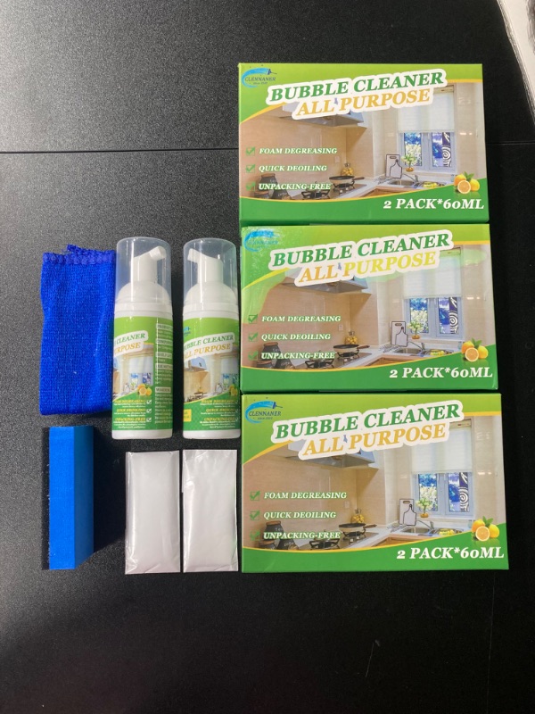 Photo 2 of Kitchen Cleaner Spray, 2 Pack Degreaser Cleaner Heavy Duty, Bubble Cleaner Foam Spray Removes Stains, All Purpose Cleaning Spray For Range Hoods, Ovens, Grill, Pots, Sinks, Countertops, and Appliances SMALL