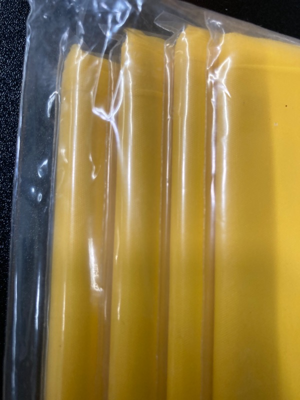 Photo 2 of Disposable Plastic Table Covers (4 Pack, 54" x 108") (Yellow)