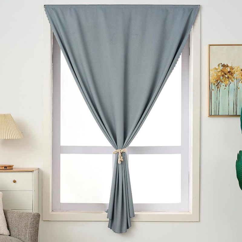 Photo 1 of Anytime Small Portable Curtains for Kitchen Room and Bedroom?Blackout Thermal Lnsulated Mini Windows Drapes 1 Panel (Light Grey 47W63L)