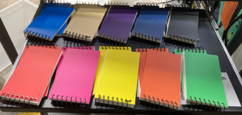 Photo 2 of 20 Packs Wirebound Spiral Memo Books, Memo Pads, 3" x 5", College Ruled, Pocket Notepad, Top-Opening, Assorted, 60 Sheets/Pad?Rainbow Colors