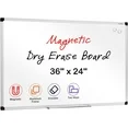 Photo 1 of **see notes**
VUSIGN Magnetic Whiteboard Dry Erase Board, 36 X 24 Inches, Wall Mounted White Board with Pen Tray, Silver Aluminium Frame
