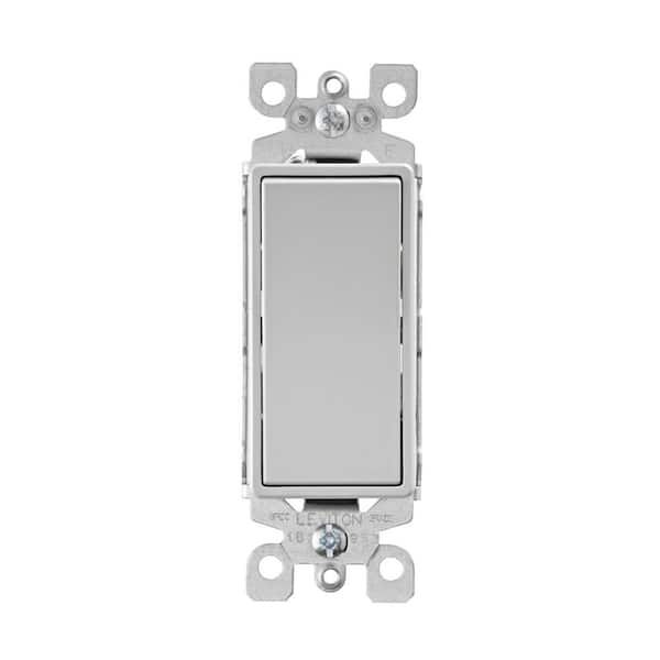 Photo 1 of Decora 15 Amp 3-Way Rocker Switch, Light Gray 5603-2LG