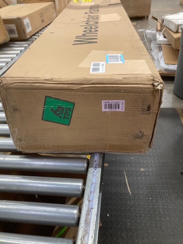 Photo 1 of VNN Portable Wheelchair Ramp 4FT, Non-Slip Aluminum Folding Handicap Ramp, Door Threshold Wheelchair Ramps for Home, Wheel Chair Ramp for Home Steps, Scooter Ramp, Doorways