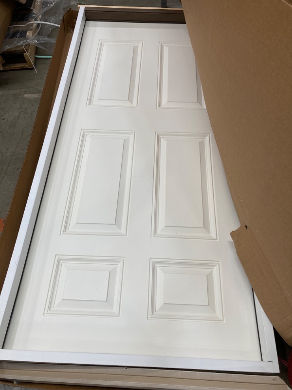 Photo 2 of ***SEE NOTES***National Door Company ZZ364680R Fiberglass Smooth, Primed, Right Hand Outswing, Prehung Front Door, 6-Panel, 36'' x 80"