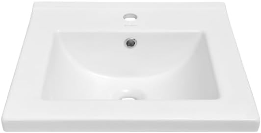 Photo 1 of 18" Ceramic Square Vanity Sink Top, White