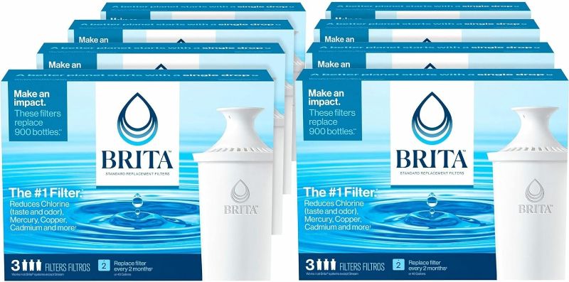 Photo 1 of Brita Water Pitcher Replacement Filters, White 3 Filters