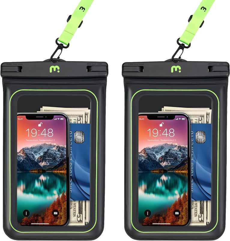 Photo 1 of 
MYBAT PRO 2 Pack IPX8 Waterproof Phone Pouch (XL Size), Cell Phone Dry Bag with Detachable Lanyard, Large Floating Waterproof Phone Case for iPhone 15 Pro...
Size:XL Size