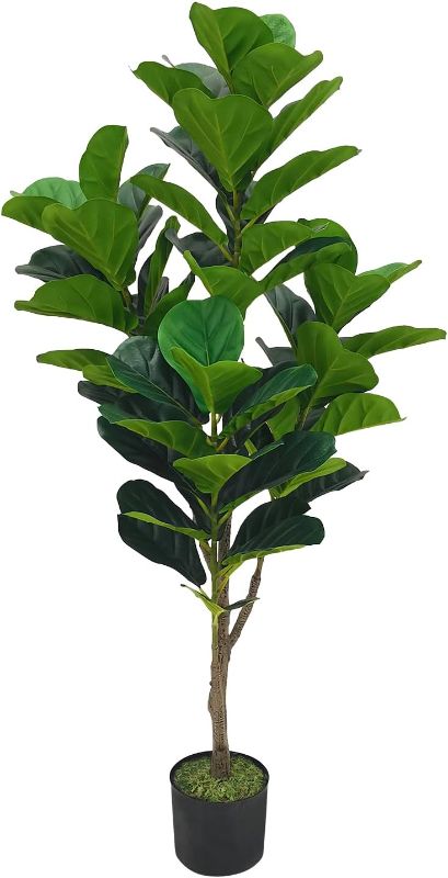 Photo 1 of  Visit the JNT Store
5.0 5.0 out of 5 stars 6
Artificial Fiddle Leaf Fig Tree 4ft, Fake Ficus Lyrata Plant, Faux Fig Trees in Pot for Indoor Outdoor Office Living Room Home Decor Perfect Housewarming