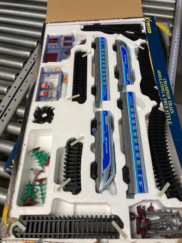 Photo 3 of Electric Train Set for Kids - Train Toy with Tracks, Sounds & Light