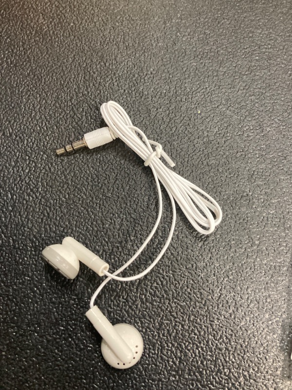 Photo 3 of Bulk Wholesale Lot of 100 White/Gray 3.5mm in Ear Earbuds/Headphones/Earphones Great for Schools, Libraries, Hospitals, Kids etc.