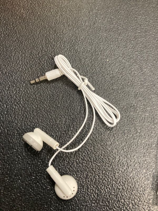 Photo 1 of Bulk Wholesale Lot of 100 White/Gray 3.5mm in Ear Earbuds/Headphones/Earphones Great for Schools, Libraries, Hospitals, Kids etc.
