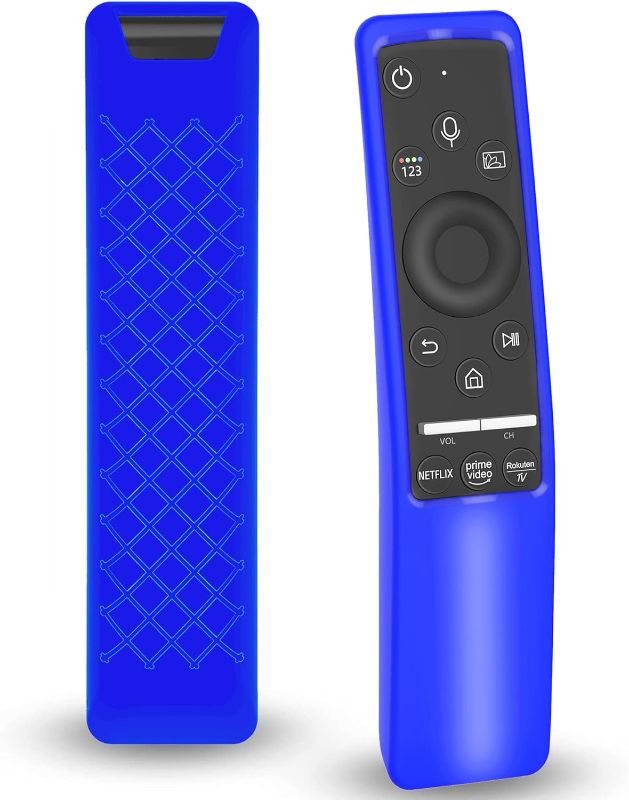 Photo 1 of Case Compatible with Samsung Smart TV Remote Controller BN59 Series, Light Weight Silicone Cover Protector Shockproof Anti-Slip Remote Skin Sleeve - Blue
