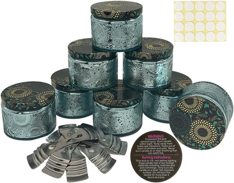 Photo 1 of Brand: AOHCG
4.6 4.6 out of 5 stars 52
Teal DIY Candle Glass Container 4oz Embossed Round Carved Turquoise Candle Making Tin with lids for Woman Set 40Pcs 4oz 8pack