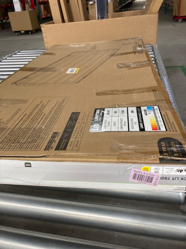 Photo 1 of 2 ft. x 4 ft. 64-Watt Equivalent 5000 Lumens Integrated LED White Panel, 4000K