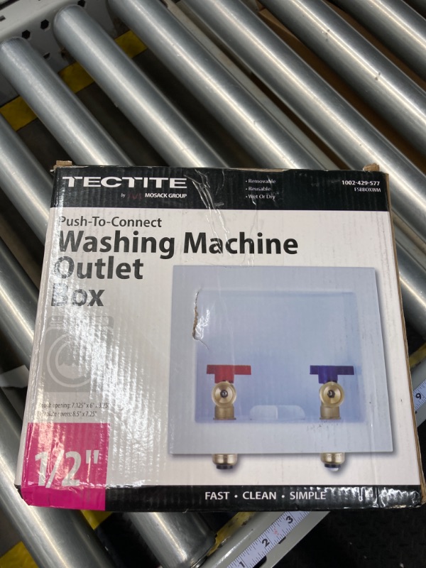 Photo 3 of ***SEE NOTES*** 1/2 in. Brass Push-to-Connect x 3/4 in. Male Hose Thread Washing Machine Outlet Box