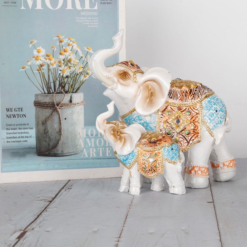 Photo 1 of Visit the Wisifayardin Store
1.5 1.5 out of 5 stars 2
Elephant Mother-Son Statue - Elegant Home Decor Gift for Women - Table or Bookshelf Elephant Figurines - Living Room Centerpiece - 6.7" L x 6.5