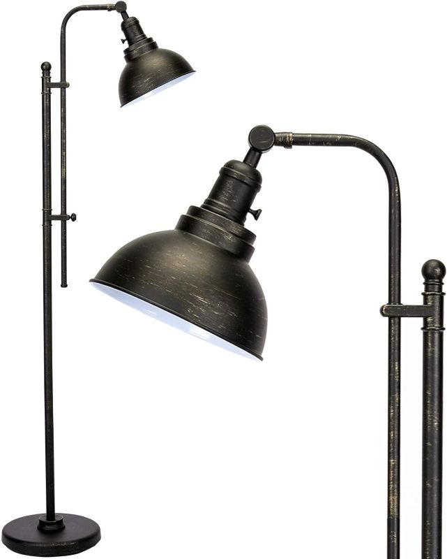 Photo 1 of ***MISSING ASSEMBLY PARTS*** VONLUCE Floor Lamp, 65'' Tall Industrial Floor Lamp, Adjustable Height & Head Vintage Metal Standing Reading Pole Lamp, Floor Lamps for Living Room, Bedroom, Office, Farmhouse