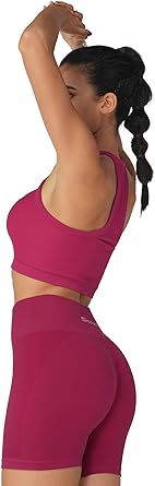 Photo 1 of Sunzel Butt Scrunch Seamless Shorts, Womens 5 Inch Workout Shorts High Waist Stretch Booty Short for Gym/Yoga/Running/Biking