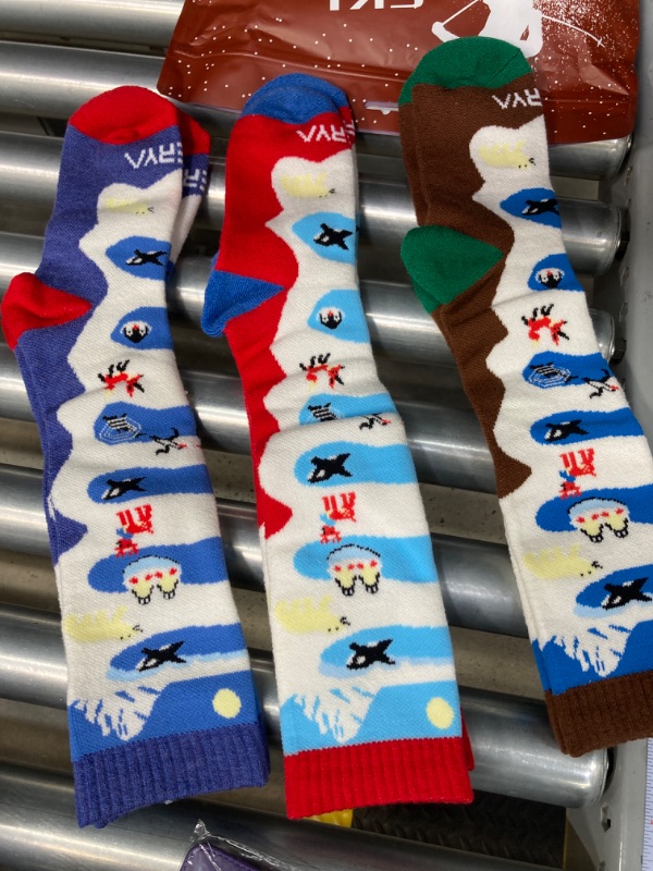 Photo 3 of Kids Ski Socks Merino Wool, Kids Wool Socks, Knee-high Snow Socks for Boys Girls, Winter socks, 1/3 Pairs
