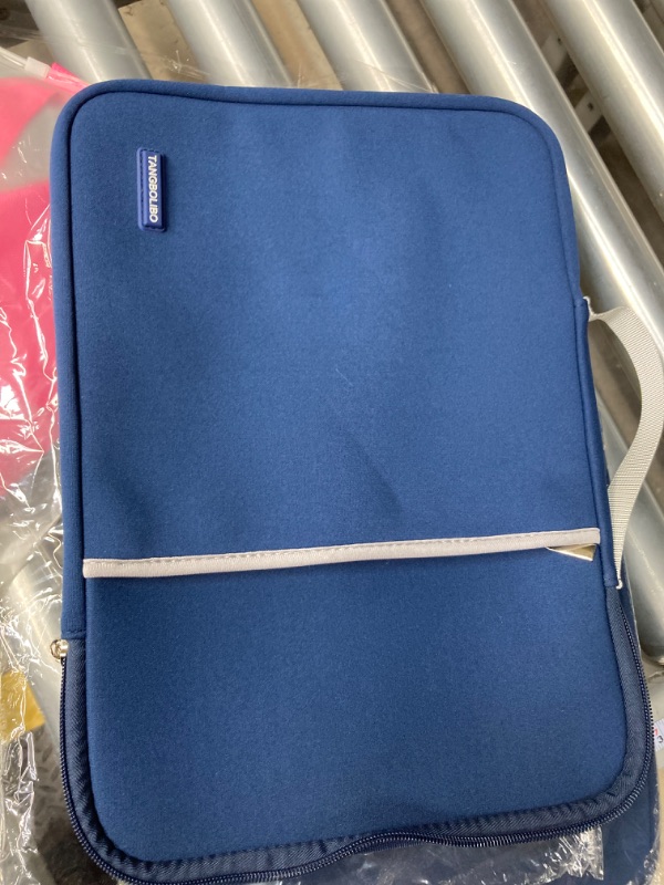 Photo 3 of 15.6 Inch Laptop Sleeve, Durable Shockproof Protective Cover Flip Case Briefcase Carrying Bag Compatible with 15.6" HP, ASUS, Lenovo, Acer, Notebook, Computer, Ultrabook, Chromebook, Blue Blue 15.6 Inch 2 PACK 