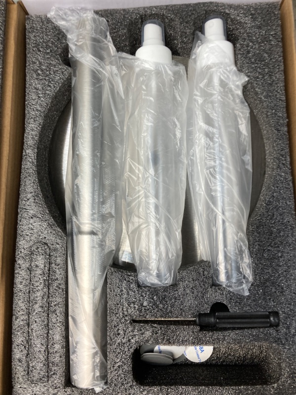 Photo 1 of 2 in 1 Paper Towel Holder with Spray Bottle Center, Brushed Nickel Paper Towel Holder Countertop, Kitchen Paper Towel Holder, Bathroom Paper Towel Holder, Bathroom Must Have