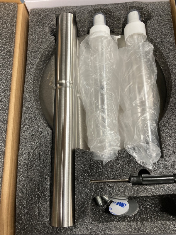 Photo 1 of 2 in 1 Paper Towel Holder with Spray Bottle Center, Brushed Nickel Paper Towel Holder Countertop, Kitchen Paper Towel Holder, Bathroom Paper Towel Holder, Bathroom Must Have