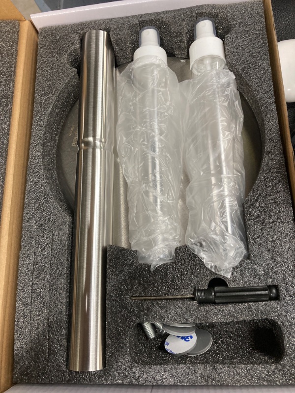Photo 1 of 2 in 1 Paper Towel Holder with Spray Bottle Center, Brushed Nickel Paper Towel Holder Countertop, Kitchen Paper Towel Holder, Bathroom Paper Towel Holder, Bathroom Must Have