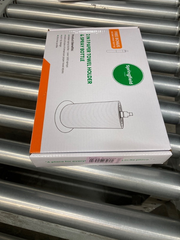 Photo 1 of 2 in 1 Paper Towel Holder with Spray Bottle Center, Brushed Nickel Paper Towel Holder Countertop, Kitchen Paper Towel Holder, Bathroom Paper Towel Holder, Bathroom Must Have