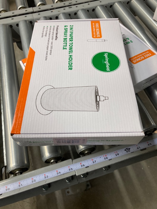 Photo 1 of 2 in 1 Paper Towel Holder with Spray Bottle Center, Brushed Nickel Paper Towel Holder Countertop, Kitchen Paper Towel Holder, Bathroom Paper Towel Holder, Bathroom Must Have