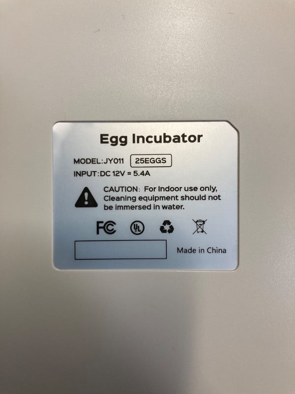 Photo 3 of 25 Egg Incubator for Hatching Chicks, Automatic Egg Turner with Thermometer Seat and Humidity Control, Egg Candler, 360° View with Clear Window, Incubators for Chicken Eggs