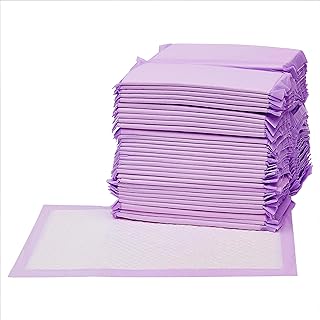 Photo 1 of Amazon Basics Cat Pad Refills for Litter Box, Unscented, 2 Pack of 40, Purple and White