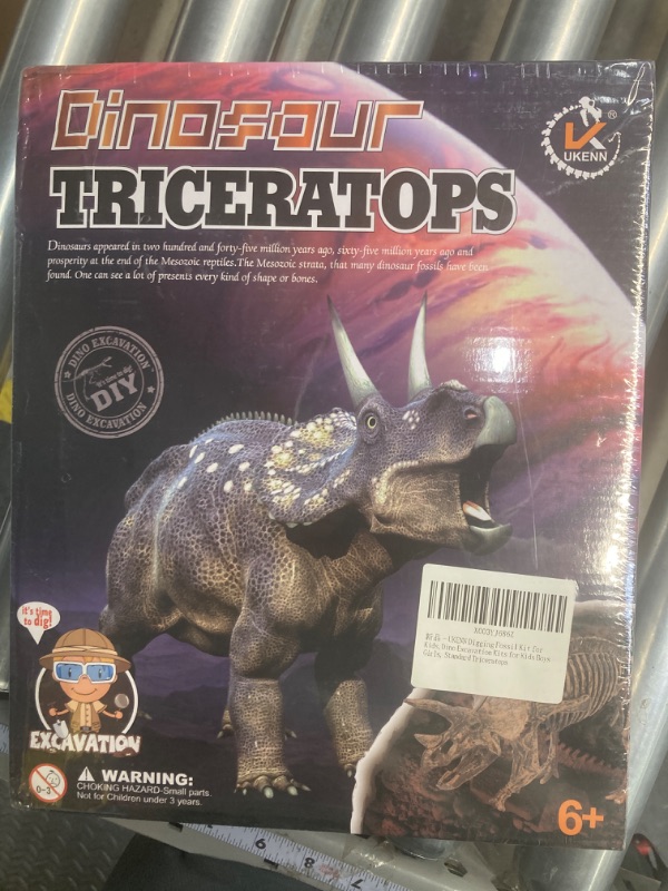 Photo 1 of Digging Fossil Kit for Kids,Dino Excavation Kits for Kids Boys Girls, Standard Triceratops