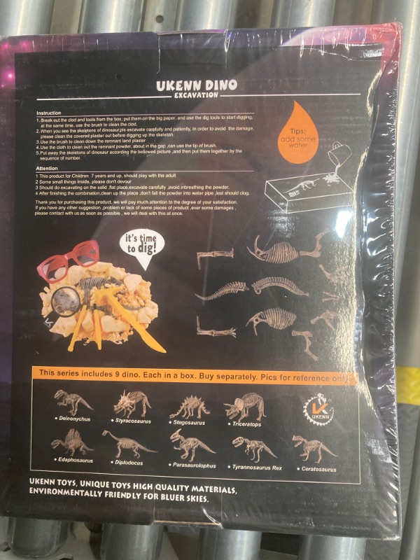 Photo 2 of Digging Fossil Kit for Kids,Dino Excavation Kits for Kids Boys Girls, Standard Triceratops