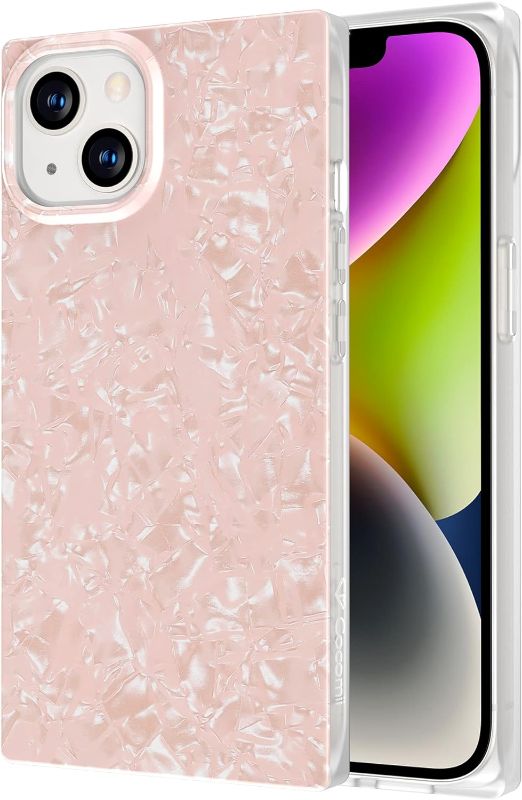 Photo 1 of Cocomii Square Case Compatible with iPhone 12 Mini - Luxury, Slim, Glossy, Opalescent Pearl, Iridescent Glitter, Easy to Hold, Anti-Scratch, Shockproof (Pink) (7 PACK)