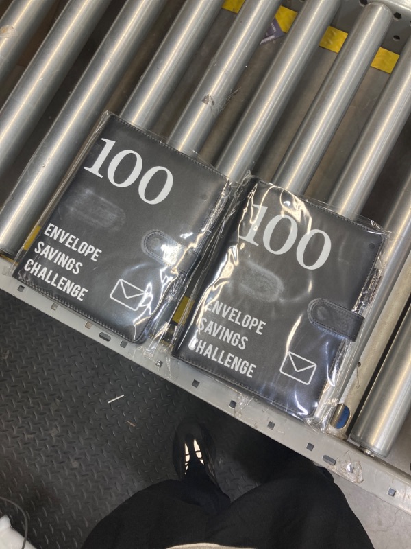 Photo 1 of 100 Envelopes Money Saving Challenge, 2023 PU Leather 100 Envelope Challenge Binder, Easy and Funny Way to Save $5,050 Budget Planner, 100-Day Envelope Challenge Kit Money Saving Binder Leather-black (2 PACK)