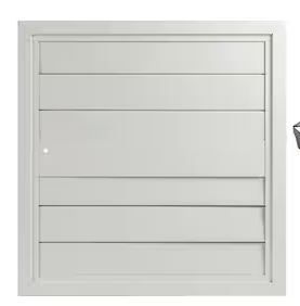 Photo 1 of 19 in. x 19in. METALLIC Louver Static Vent in White
