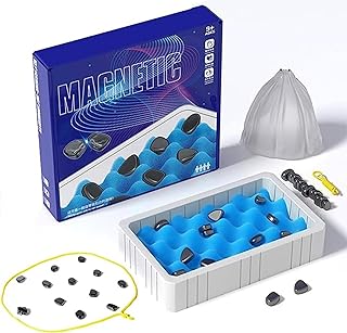 Photo 1 of Magnetic Chess Game, Fun Table Top Multiplayer Magnetic Chess Game with Stones, Cluster Chess Came for Kids and Adults (with Play Rope + Play Sponge)