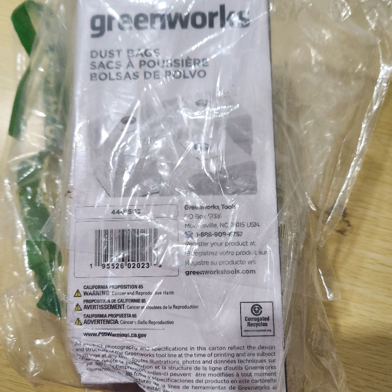 Photo 2 of Greenworks GRV-3011 Robotic Vacuum Replacement Dirt Disposal Bags, 3-Pack, White