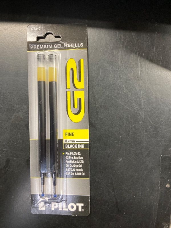 Pilot G2 0.7mm Fine Black Gel Ink Refills - 6 Packs (12 Refills Total)
