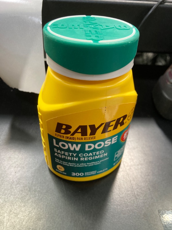 Photo 1 of Bayer Aspirin Low Dose 81 mg, Enteric Coated Tablets, Doctor Recommended, Secondary Prevention of Cardiovascular Disease, 300 Safety Coated Tablets