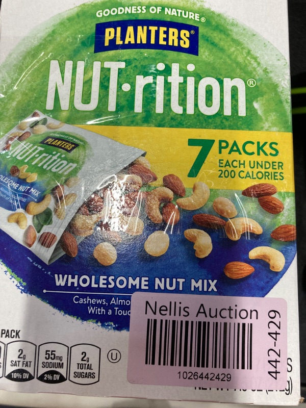 Photo 1 of 2 Boxes- NUT-rition Wholesome Nut Mix with Cashews Almonds Macadamias & Sea Salt 7 Ct Packs