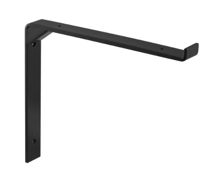 Photo 1 of Everbilt Deco 12 in. Black L Bracket
