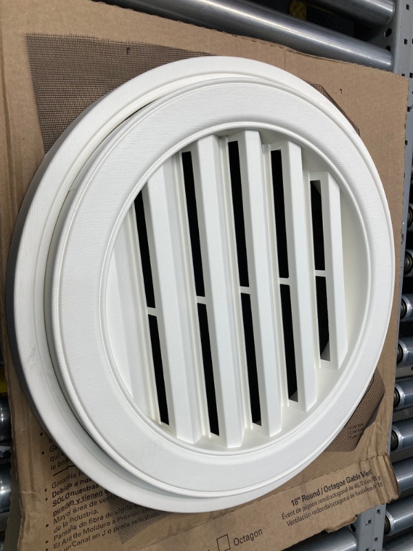 Photo 4 of Builders Edge 120031818001 18" Round Vent 001, White